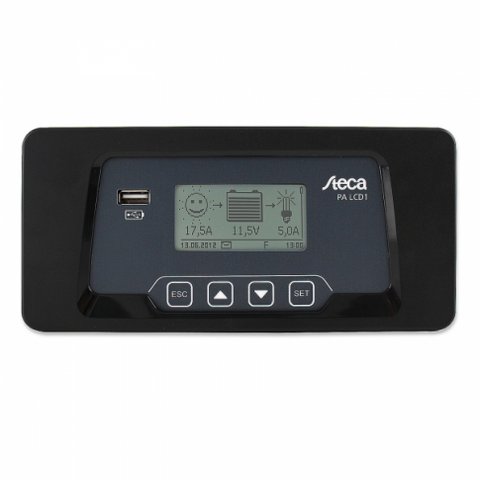 Steca PA LCD1 remote meter / display with 5m cable for Steca Solarix 20A dual battery solar charge controller