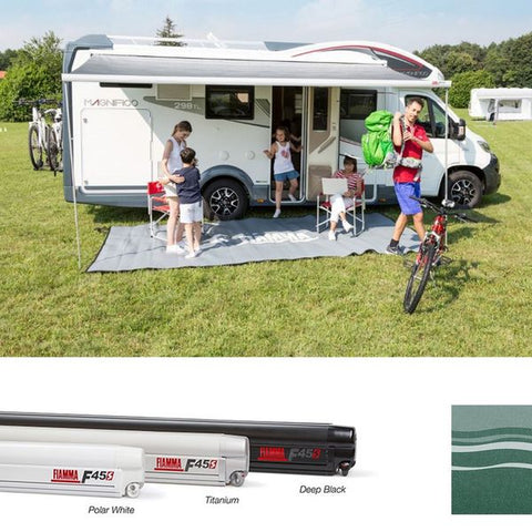 Fiamma Polar White F45S 300 Awning Evergreen Fabric (06280A01E)