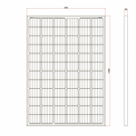 250W 12V solar panel with 5m cable