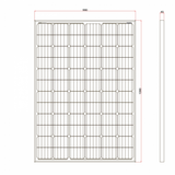 250W 12V solar panel with 5m cable