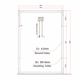 250W 12V solar panel with 5m cable