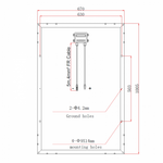 120W 12V solar panel with 5m cable