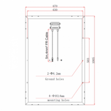 120W 12V solar panel with 5m cable