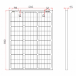 60W 12V solar panel with 5m cable