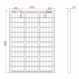 60W 12V solar panel with 5m cable