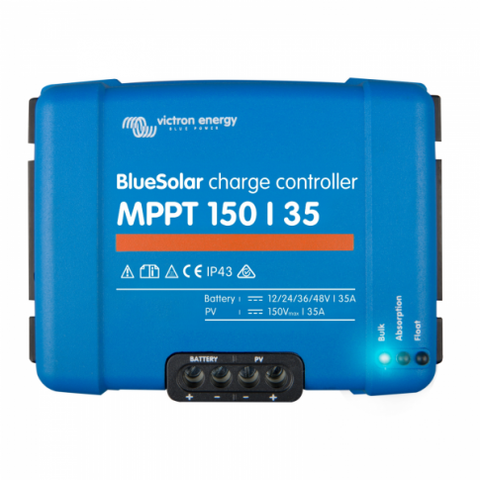 Victron BlueSolar MPPT 150/35 35A solar charge controller for solar panels up to 500W (12V) / 1000W (24V) / 1500W (36V) / 2000W (48V)  up to 150V