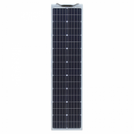 80W Reinforced narrow semi-flexible solar panel with a durable ETFE coating