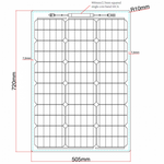 60W Reinforced semi-flexible solar panel with a durable ETFE coating