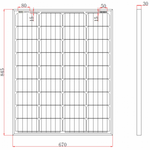 100W 12V solar panel with 5m cable