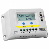 20A 12V/24V solar charge controller / regulator with LCD display and powerful dual USB output (2.4A)