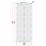 50W Reinforced narrow semi-flexible solar panel with a durable ETFE coating