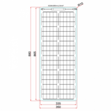 50W Reinforced narrow semi-flexible solar panel with a durable ETFE coating