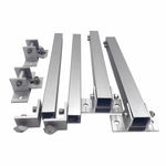 Pair of adjustable metal brackets for tilting a solar panel (variable length 390-670mm)