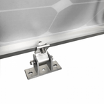 Pair of adjustable metal brackets for tilting a solar panel (variable length 390-670mm)