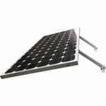 Pair of adjustable metal brackets for tilting a solar panel (variable length 390-670mm)