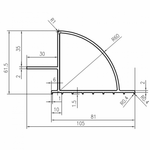 Set of 2 x 67cm aluminium solar panel mounting brackets/spoilers for fitting solar panels to motorhomes, caravans, boats or roofs