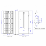 100W monocrystalline solar panel with 5m cable