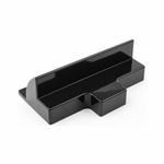 Set of 2 lightweight black plastic side mounting brackets for campervan, caravan, motorhome, boat or any flat roofs and surfaces