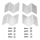 Set of 4 lightweight small brackets for mounting small solar panels on motorhomes, caravans, boats or roofs