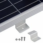 Set of 4 lightweight small brackets for mounting small solar panels on motorhomes, caravans, boats or roofs