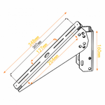 Adjustable angle bracket for mounting a small solar panel on a single arm pole, fence or wall