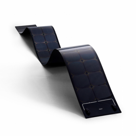 80W low voltage flexible CIGS solar panel with self-adhesive backing (Made in Sweden)