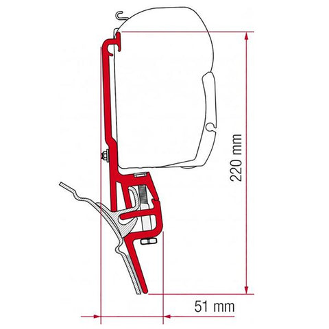 Fiamma Kit for Brandrup VW T4 (98655Z011)