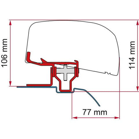 Fiamma NV 200 Bracket Kit for F40van 210 Awning - Deep Black