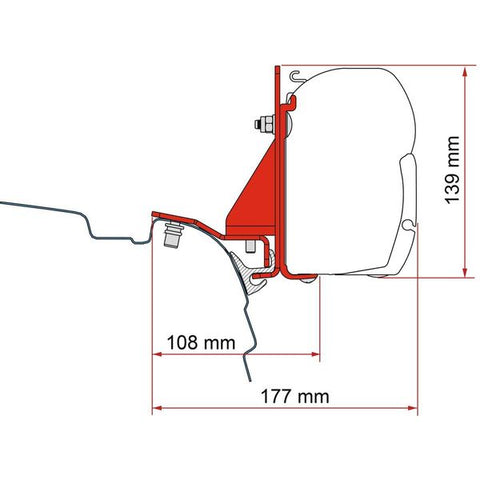 Fiamma F45 Kit VW T5/T6 Reimo Rail Bracket (98655Z156)