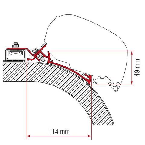 Fiamma Adapter Rapido Distinction 490 (98655Z082)