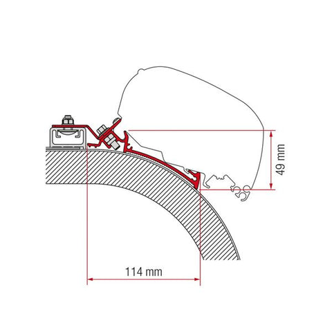 Fiamma Adapter Kit Rapido Distinction 600 (98655Z125)