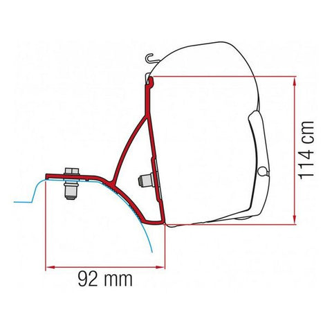 Fiamma Kit for Renault Trafic 2015 (2x 16cm Brackets)