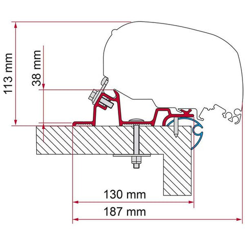 Fiamma Adapter Caravan Standard 320 (98655Z178)