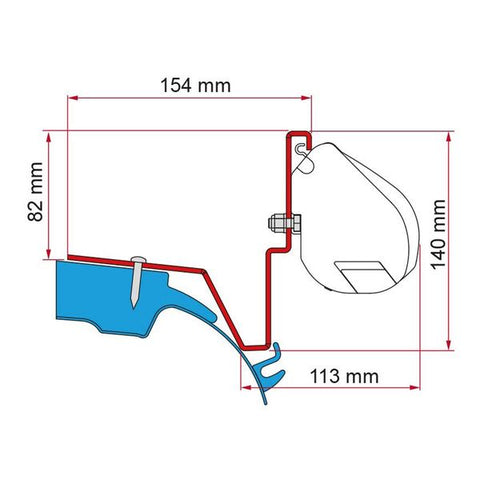 Fiamma Kit for Mercedes Vito Jules Verne (98655Z034)