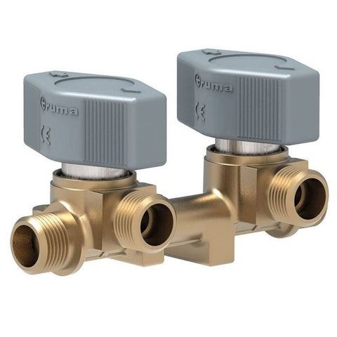 Truma VK2 10mm 2 Way Gas Manifold Valve with Brass Olives & Nuts