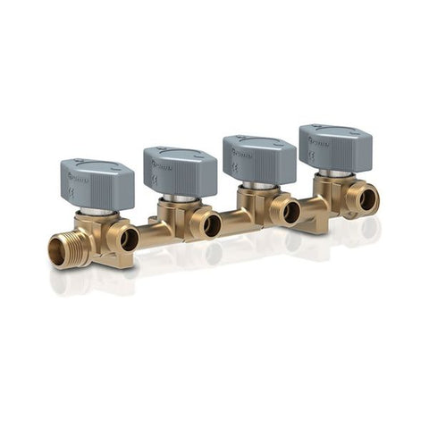 Truma VK4 10mm 4 Way Gas Manifold Valve with Brass Olives & Nuts