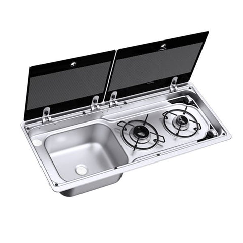 Dometic MO 9722L Hob & LH Sink Unit 760 x 325mm (2 Burners / 12V)