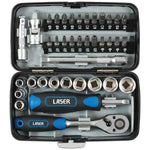 Laser Tools Socket and Bit Set 1/4" Drive (38-Piece)