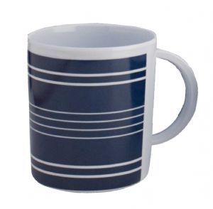 NAVY PINSTRIPE MUG