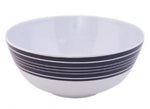 NAVY PINSTRIPE SOUP BOWL