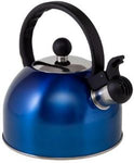 VIA MONDO 1.5L BLUE STAINLESS STEEL WHISTLING KETTLE Camping Caravan Motorhome