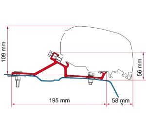 F80/F65 ADAPTER KIT RENAULT MASTER H2 AFTER 2010