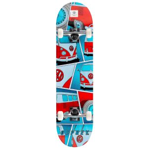 Volkswagen VW Comic Double Kick Complete Skateboard 31 Inch