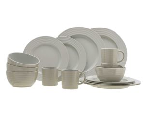 travellife rota tableware set beige 16 pieces camping camper