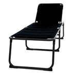 travellife barletta lounger black camping camper