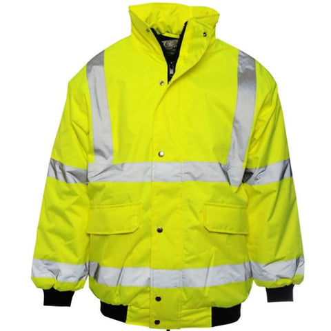 Hi-Vis Bomber Jacket Quilted Small