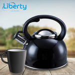 Liberty Black 3 Litre Whistling Kettle Camping Caravan Motorhome