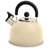 Hamilton cream stainless steel whistling kettle (2L) Camping Caravan Motorhome