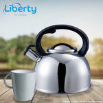 Liberty Silver 3 Litre Whistling Kettle Camping Caravan Motorhome