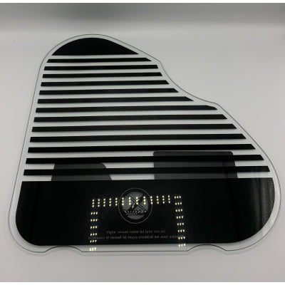 Thetford Right Hand Striped Black Triangle Hob Glass Lid with Heatshield